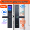 Умный дверной замок с камерой,кодовым замком Wi-Fi с отпечатком пальца и ключ-картой,алюминиевый сплав
