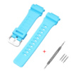 Ремінець для Casio AE-1000W Light Blue SI поліуретановий, сумісний з AQ-S800W та SGW-300H