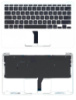 Клавіатура для ноутбука Apple MacBook Air 2013+ (A1465) Black, (Silver TopCase), RU (горизонтальний ентер)