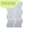 Дзеркальний декор акриловий самоклеючий 120*80мм срібло, 6шт (D) SW-00002509