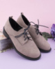 Жіночі сірі туфлі на шнурівці