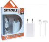 СЗУ USB 2 в 1 для IPHONE 4 1000 mAh WHITE