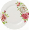 Набор 6 фарфоровых обеденных тарелок «Чайная роза» Ø27см