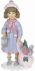 Декоративная статуэтка «Девочка с Подарками» 20см, полистоун, голубой с розовым