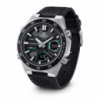 Чоловічий годинник Casio Edifice EFV-C110L-1A з комбінованим циферблатом та шкіряним ремінцем