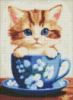 Алмазна мозаїка - Бешкетне кошеня з голограмними стразами (AB) ©art_selena_ua Идейка 30х40 см (AMO7782)