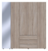 Комплект шкафов для одежды Doros Гелар (2 шт.) 194х49,5х203,4 см Зеркало/Дуб сонома (DRS-011139)