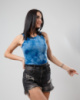 Облягаюча майка тай-дай «Ripple» оптом | Норма | Розпродаж моделі Синій, 42-44