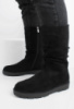 Жіночі чорні чоботи з екозамші