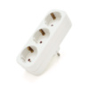 Розетка тройник c заземлением A303, White, 2Р+PE, 16А