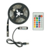 LED лента USB RGB 5V, IP 20, 5м, с Bluetooth и пультом, на самоклейке