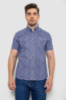 Сорочка чоловіча з принтом, колір джинс, 214R806