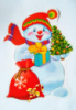 Фігурний плакат «Сніговик з подарунками» (СП)