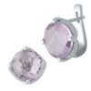 Серебряные серьги CatalogSilver с натуральным аметистом 10.163ct (2043003)