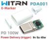 Power Delivery (PD) Trigger тригер 9v 5a 45w +корпус (WITRN PDA001 V12) (A class) 1 день гар.