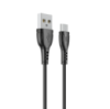 Кабель Wibrand Boa PVC charging data cable for Micro 1m Black (WI.DC/BO1B-UM)