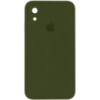 Чохол Silicone Case Square Full Camera Protective (AA) для Apple iPhone XR (6.1«), Зелений / Dark Olive - купити в SmartEra.ua