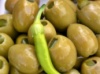 Зеленые оливки фаршированные зеленым перцем «Green Olives S.Mamouth stuffed with Peppers »