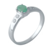 Серебряное кольцо CatalogSilver с натуральным изумрудом 0.678ct, вес изделия 2,53 гр (2027539) 18 размер