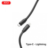 Кабель с функцией супер быстрой зарядки USB XO NB-Q233A Type-C - Lightning 27W 1М Черный