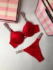 Комплект белья мега стильный от  Victoria's Secret,красный