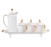 Чайний сервіз порцеляновий на 6 персон 8 предметів, білий