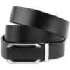 Ремінь чоловічий з чорною вставкою на пряжці 720255 Чорний