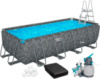 Каркасний басейн Bestway Grey 561KA (549х274х132 см) з піщаним фільтром, тентом та драбиною