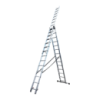 Драбина алюмінієва трисекційна GTM KME314 3x14 сходинок 3.8-9.74м (KME314)
