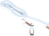 Кабель USB 2 в 1 microUSB/IPHONE кольоровий метал (80539)