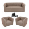 Комплект надувной мебели диван и 2 кресла Коричневый SW-00002657