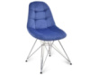 Стілець Тауер S велюр синій ніжки металеві хром