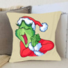 Подушка 3D новогодняя Поющий Гринч 3174_D 15364 35х35 см