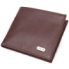 Оригінальне чоловіче портмоне з натуральної гладкої шкіри 721782 Темно-коричневе