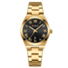 Жіночий класичний годинник Curren 9095 Gold-Black з металевим браслетом та календарем