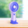 Ручной вентилятор на аккумуляторе TX265 Фиолетовый, портативный мини вентилятор с подставкой для телефона (NS)