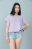 Літня блузка футболка вільного крою «Moment» оптом | Норма і батал 42-44, Лавандовий