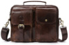 Деловая сумка на плечо кожаная Vintage 14820 Коричневая