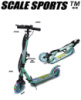 Самокат двухколесный Scale Sports SS-29 Мятный Ручной тормоз Led-Колёса