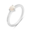Серебряное кольцо CatalogSilver с опалом 0.436ct, фианитами, вес изделия 1,97 гр (2195689) 16.5 размер