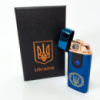 Электрическая и газовая зажигалка Украина с USB-зарядкой HL-435, зажигалки с зарядкой от usb. Цвет: синий