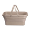 Складная корзина для пикника с крышкой-столиком 44.8х26х14 см Бежевая SJ-0120BE