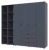 Комплект шкафов для одежды Doros Гелар (3 шт.) 231,4х49,5х203,4 см Графит (DRS-011155)
