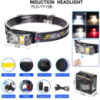 Фонарь налобный YY-19B-3SMD+2COB(white+yellow+red), Налобный фонарик с usb зарядкой