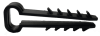 Дюбель-ялинка чорна ТМ«FISSAGGIO» для плаского кабелю/проводу 10*5 мм