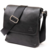 Сумка месенджер в гладкій шкірі 711333 Чорна