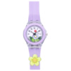 Дитячий годинник Better 005 Flowers Purple-White з фіолетовим силіконовим ремінцем та кварцовим механізмом