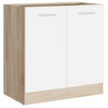Кухонный модуль нижний Эверест Эко 800 дуб сонома/нимфея альба (белый) (без столешницы) 80х46х82 см (DTM-071039)