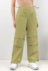 Жіночі брюки-палаццо кольору хакі