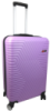 Пластикова валіза на колесах середній розмір 70L GD Polo бузкова